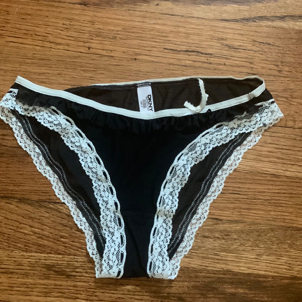 DKNY black and white lace women’s underwear size small